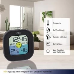 TFA Thermo-Hygrometer 30.5050.01 Innen, Digital, Schwarz -Heimtextilien 013411bb54bdbc9c6a4c8515b9e69c4a30039767 thermo hygrometer tfa 30.5050.01 innen