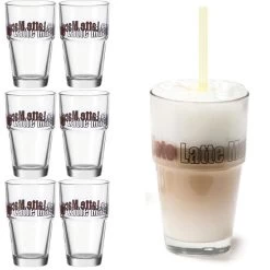 Leonardo Kaffeegläser Solo 043399 Latte Macchiato, 410ml, 6 Stück