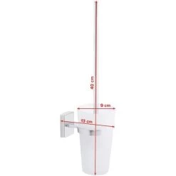 Tesa WC-Bürste Klaam, Weiß / Chrom, Bürstenhalter Aus Glas, Zur Wandmontage -Heimtextilien 13960992bf060a4aeab8dab61afbe87977cb3b3f wc buerste tesa klaam weiss chrom