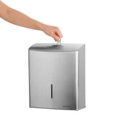 Air-Wolf Handtuchspender Serie Alpha, 60-111, Edelstahl Gebürstet, 600 Falthandtücher, Silber -Heimtextilien 1bb2d1ac71e3f42094fff54a47c2faa5e85165fe handtuchspender air wolf serie alpha 60 111