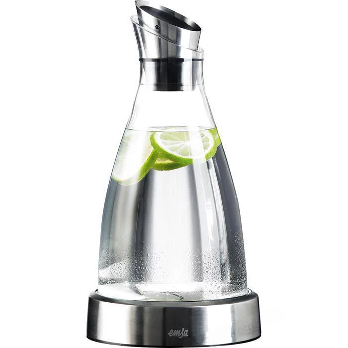 Emsa Karaffe Flow 505219, Mit Kühlstation Und Deckel, 1 Liter 3 Emsa Karaffe Flow 505219, Mit Kühlstation Und Deckel, 1 Liter