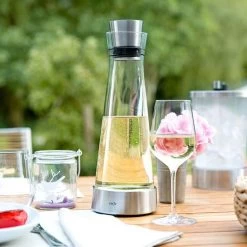 Emsa Karaffe Flow Slim 514233, Mit Kühlstation Und Deckel, 1 Liter -Heimtextilien 1f1426c61ac335ec964be4842a04af37f4419a8a karaffe emsa flow slim 514233