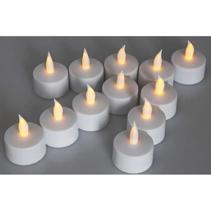 ChiliTec LED-Teelichter 18343 Weiß, Flackernd, Akku, Windschutz, 12 Stück 5 ChiliTec LED-Teelichter 18343 Weiß, Flackernd, Akku, Windschutz, 12 Stück – Bild 3