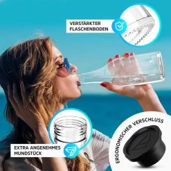 Lichtenwerk Karaffe SodaGiant Glasflasche, Set, Mit Deckel, 2x 0,9 Liter -Heimtextilien 223cf7f5fd40a6d36ec27b6dcb8025c5a0bbab35 karaffe lichtenwerk sodagiant glasflasche set