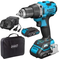 Hazet Akku-Bohrschrauber 9230-2/4, 18V / 2,0Ah, Mit 2 Akkus, Ladegerät Und Tasche