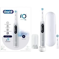 Oral B Oral-B Elektrische-Zahnbürste IO Series 6N, Grey, 5 Putzmodi, Mit Reiseetui Und 2 Aufsteckbürsten
