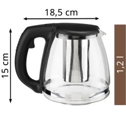 Böttcher-AG Tee-Kanne Glas / Kunststoff, Mit Edelstahl-Sieb, Transparent / Schwarz, 1,2 L 7 Böttcher-AG Tee-Kanne Glas / Kunststoff, Mit Edelstahl-Sieb, Transparent / Schwarz, 1,2 L -Heimtextilien 42b3a512daf82968a508b73a2eea96f01a27a4b2 tee kanne boettcher ag glas kunststoff