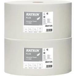 Katrin Putztuchrolle Plus L 2, 464125, Weiß, 2-lagig, Tissue, 22 X 30cm, 2 Rollen A 2500 Blatt