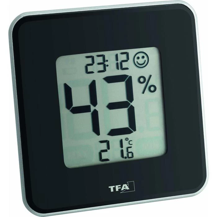 TFA Thermo-Hygrometer 30.5021.01 Style Digital, Für Innen, Schwarz 4 TFA Thermo-Hygrometer 30.5021.01 Style Digital, Für Innen, Schwarz – Bild 2