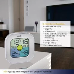 TFA Thermo-Hygrometer 30.5050.54 Innen, Digital, Silber -Heimtextilien 4cea9bc00846a89ab8b8f39ff64a21273e3b15a6 thermo hygrometer tfa 30.5050.54 innen