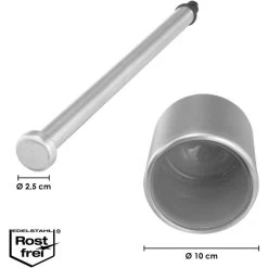 Bremermann WC-Bürste WC-Garnitur, Silber, Bürstenhalter Aus Edelstahl, Inkl. 3 Ersatzköpfe -Heimtextilien 4d3e089cc60943a5d33a85aebefbd0ddbb9837d8 wc buerste bremermann wc garnitur silber