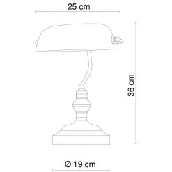 Globo Schreibtischlampe Antique Bankerlampe, Messing Poliert, Standfuß, Grün -Heimtextilien 59763c788bc28cc9bbc918425fd95706dd0643c3 schreibtischlampe globo antique bankerlampe