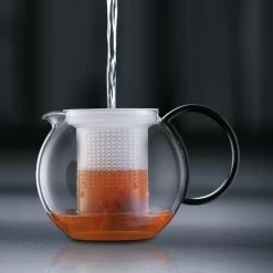 Bodum Tee-Kanne Assam 1844-01 Glas, Mit Kunststoff-Sieb, French Press, Schwarz, 1,0 L -Heimtextilien 5c4f17e675682528860a536203004bbc396a16a6 tee kanne bodum assam 1844 01 glas