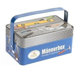 Heidel Geschenkset Männerbox, Metallbox Mit Schokopralinen Mit Milchfüllung