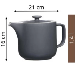 Ritzenhoff&Breker Tee-Kanne Jasper, Keramik, Grau, 1,4 L -Heimtextilien 651e6c029d9cea619dda67ad907a9bb86658f232 tee kanne ritzenhoffundbreker jasper keramik