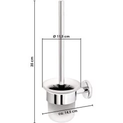 Bremermann WC-Bürste WC-Garnitur Lucente, Weiß, Bürstenhalter Aus Glas, Zur Wandmontage -Heimtextilien 658717e064007ccab6f78ebc52ee1051af4a19e2 wc buerste bremermann wc garnitur lucente weiss