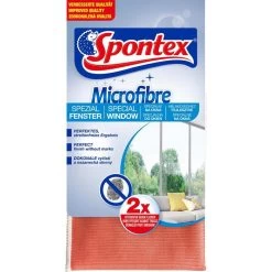 Spontex Fenstertuch Microfibre Spezial Fenster, Streifenfreie Reinigung, 35 X 35cm