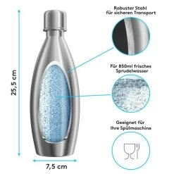 Lichtenwerk Karaffe SodaSteel Edelstahl, Mit Deckel, 0,9 Liter -Heimtextilien 69c915280f5befa4900e23c76fac89e69e796780 karaffe lichtenwerk sodasteel edelstahl