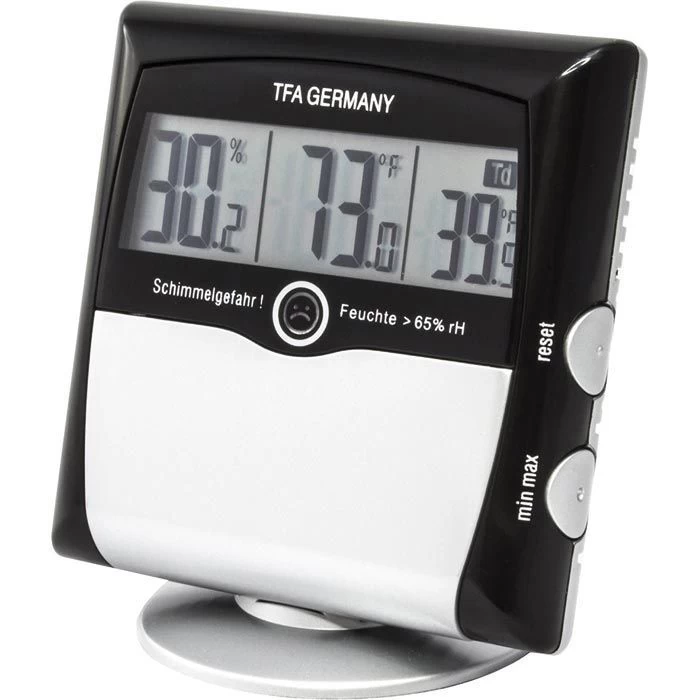 TFA Thermo-Hygrometer 30.5011 Comfort Control Digital, Alarm Bei Schimmelgefahr, Schwarz 4 TFA Thermo-Hygrometer 30.5011 Comfort Control Digital, Alarm Bei Schimmelgefahr, Schwarz – Bild 2