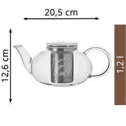 Leonardo Tee-Kanne Moon 070400, Glas, Mit Edelstahl-Sieb, Transparent, 1,2 L -Heimtextilien 744197a4ca28ef5199b17e55e31484dacaeb9583 tee kanne leonardo moon 070400 glas