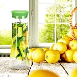 Relaxdays Karaffe 10023434 Zylindrisch, Mit Deckel, 1 Liter -Heimtextilien 9038de270a4e7c09be003e34de23892743372e34 karaffe relaxdays 10023434 zylindrisch