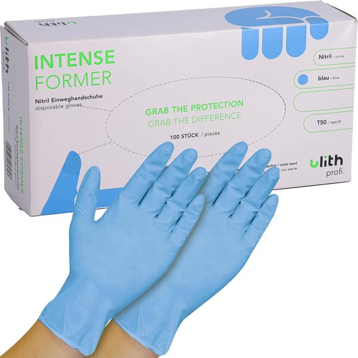 Ulith Nitril Blau Puderfrei Gr.XL Einmalhandschuhe, 100 Stück 3 Ulith Nitril Blau Puderfrei Gr.XL Einmalhandschuhe, 100 Stück
