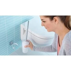 Tesa WC-Bürste Klaam, Weiß / Chrom, Bürstenhalter Aus Glas, Zur Wandmontage -Heimtextilien 91389bdd95c6ac433f74ca2a8f2c677e4469f049 wc buerste tesa klaam weiss chrom