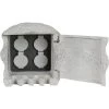 Heitronic Gartensteckdose Piedra Steinoptik, 4-fach