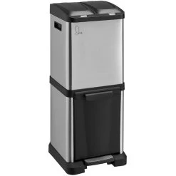 Svita Mülleimer 90825, Silber, Aus Edelstahl, 32 Liter