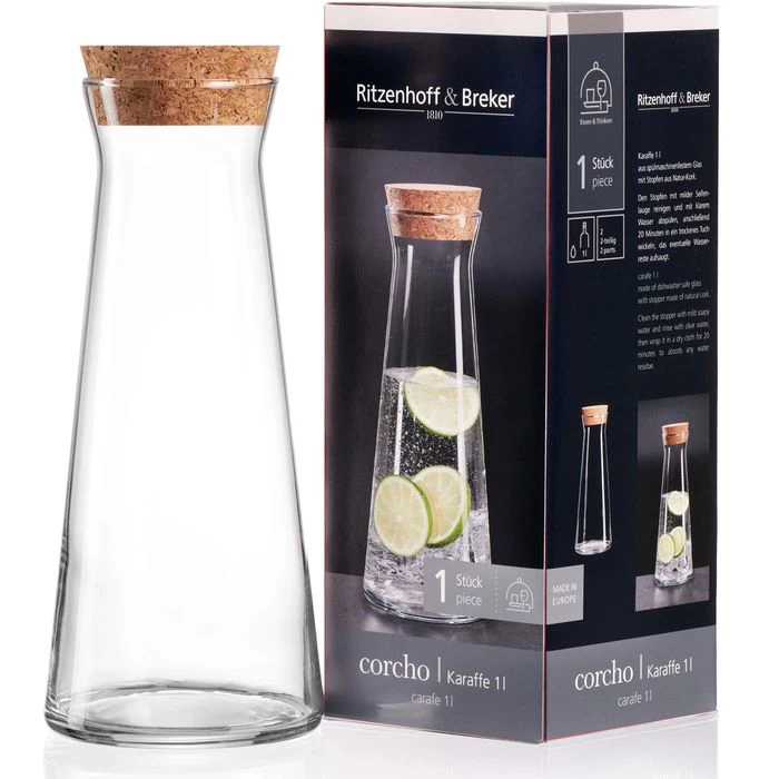 Ritzenhoff&Breker Karaffe Corcho, Mit Deckel, 1 Liter 5 Ritzenhoff&Breker Karaffe Corcho, Mit Deckel, 1 Liter – Bild 3