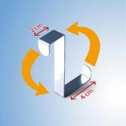 Wenko Kleiderhaken 4214062100, Für Die Tür, Silber, Edelstahl, 1 Haken, 6 Stück -Heimtextilien 9debf2e5ee6eabc368b7163a2c599e712f0003f2 kleiderhaken wenko 4214062100