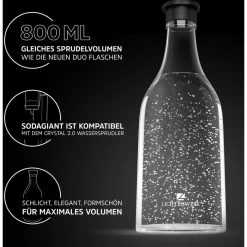Lichtenwerk Karaffe SodaGiant Glasflasche, Set, Mit Deckel, 2x 0,9 Liter -Heimtextilien 9f5c69af65d2e1319984d24c565b8ccdba67fa38 karaffe lichtenwerk sodagiant glasflasche set