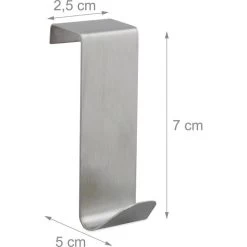 Kleiderhaken Relaxdays Für Die Tür, Silber, Edelstahl, 1 Haken, 4 Stück -Heimtextilien ad57c81239327ac0424dd2c9ed26b95f63221a5f kleiderhaken relaxdays
