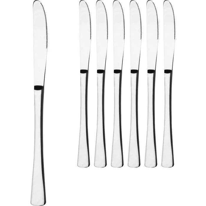 Gräwe Menümesser Würzburg, Edelstahl 18/0, Rostfrei, Silber, 6 Stück 3 Gräwe Menümesser Würzburg, Edelstahl 18/0, Rostfrei, Silber, 6 Stück