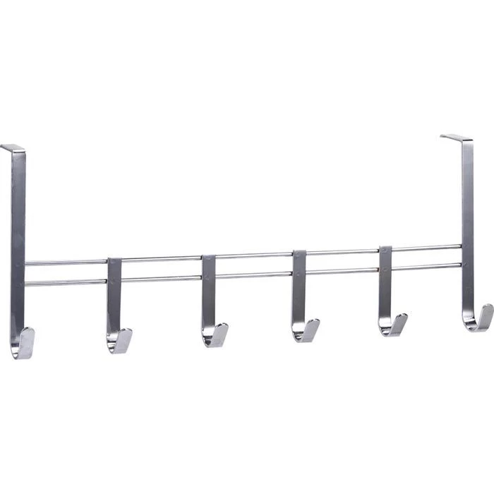 Zeller Kleiderhaken 13897, Für Die Tür, Silber, Metall Verchromt, 6 Haken 3 Zeller Kleiderhaken 13897, Für Die Tür, Silber, Metall Verchromt, 6 Haken