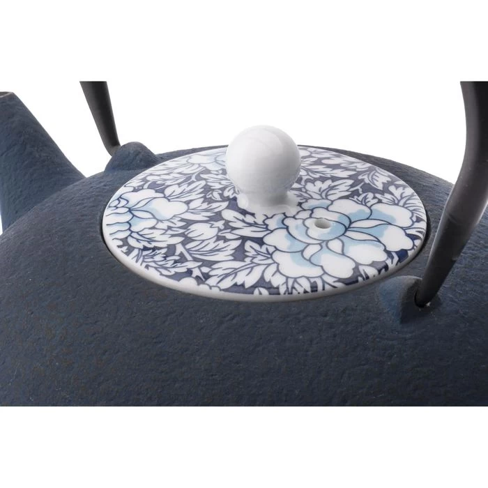 Bredemeijer Tee-Kanne Yantai, Gusseisen, Mit Edelstahl-Filter, Dunkelblau, 1,2 L 6 Bredemeijer Tee-Kanne Yantai, Gusseisen, Mit Edelstahl-Filter, Dunkelblau, 1,2 L – Bild 4