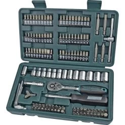 BrüderMannesmann Werkzeugkoffer M29166, 130-teilig, Im Klappkoffer