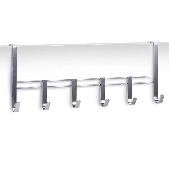 Zeller Kleiderhaken 13897, Für Die Tür, Silber, Metall Verchromt, 6 Haken 4 Zeller Kleiderhaken 13897, Für Die Tür, Silber, Metall Verchromt, 6 Haken – Bild 2