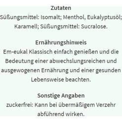 Em-eukal Kräuterbonbons Klassisch, Zuckerfrei, 75g -Heimtextilien c39ba70a6733379028b03921c3765ba7118b44b8 kraeuterbonbons em eukal klassisch
