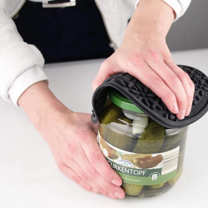 Fackelmann Topflappen 45120, Silikon, Ø 20,2cm, Schwarz, 2 Stück 6 Fackelmann Topflappen 45120, Silikon, Ø 20,2cm, Schwarz, 2 Stück – Bild 4