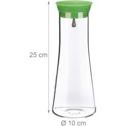 Relaxdays Karaffe 10023434 Zylindrisch, Mit Deckel, 1 Liter -Heimtextilien d758cb10eac210910f852ba0fda142c603c33797 karaffe relaxdays 10023434 zylindrisch
