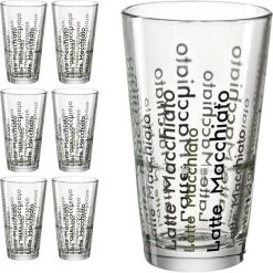 Montana Kaffeegläser Simply 060999, Latte Macchiato Gläser, 340ml, 6 Stück