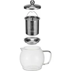 Böttcher-AG Tee-Kanne Glas / Edelstahl, Mit Edelstahl-Sieb, Transparent/ Silber, 1,2 L -Heimtextilien e52d508fe5851f656111fd4c946f34046ffa50a5 tee kanne boettcher ag glas edelstahl
