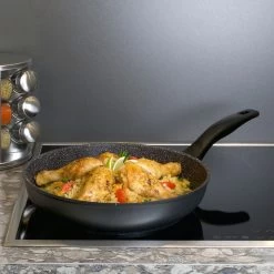 STONELINE Pfanne 7355, Schmorpfanne Ø 24cm, Aluminium, Antihaftbeschichtet, Induktionsgeeignet -Heimtextilien f88ddee3d954aa37d4fcb0c2b9236172a809a045 pfanne stoneline 7355 schmorpfanne durchschnitt 24cm