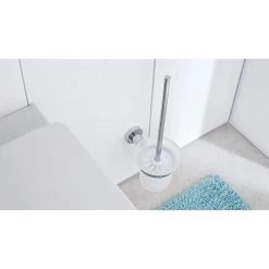 Tesa WC-Bürste Loxx, Weiß / Chrom, Bürstenhalter Aus Glas, Zur Wandmontage -Heimtextilien fc48b5fb8876180a3a304bcdfa332131ba57ef5a wc buerste tesa loxx weiss chrom